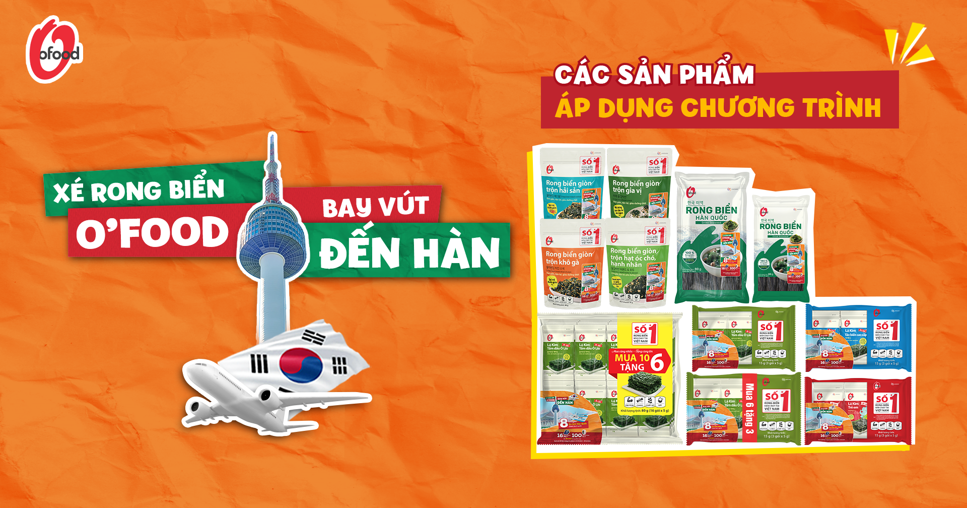 XÉ RONG BIỂN OFOOD BAY VÚT ĐẾN HÀN