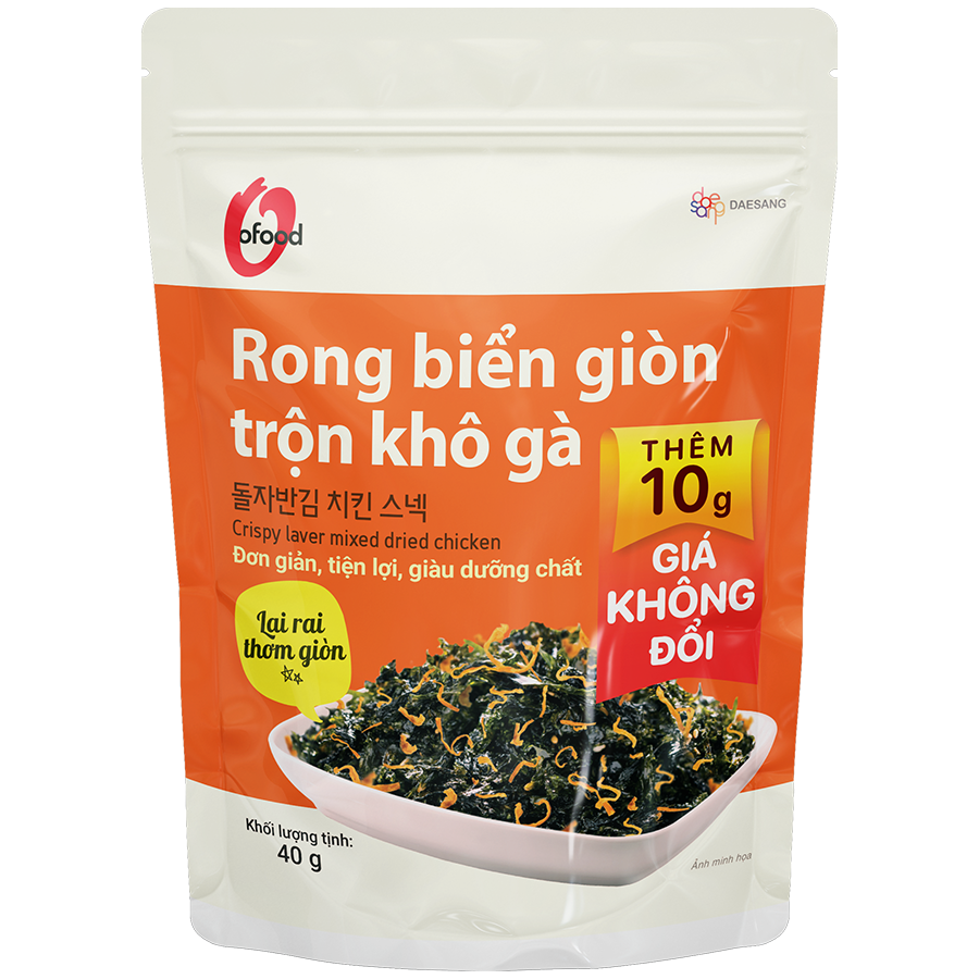 Rong biển giòn  trộn khô gà